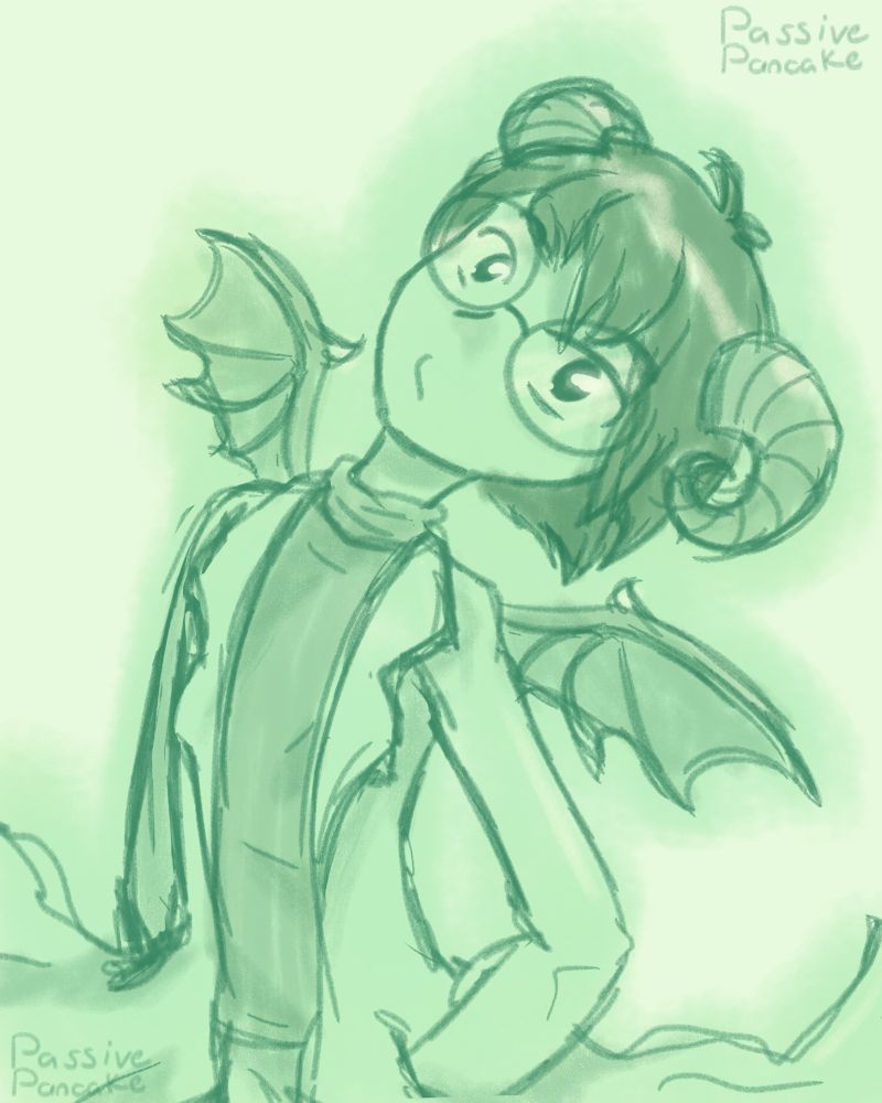 Vtuber fanart sketch.