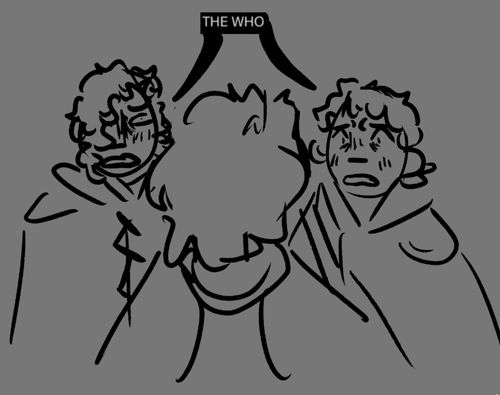 ísja and num, still confused, exclaim "THE WHO".
