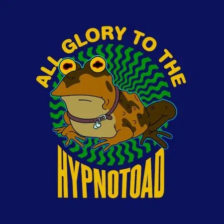 Hypnotoad, from the cartoon series Futurama. 

Text around him : ALL GLORY TO THE HYPNOTOAD 