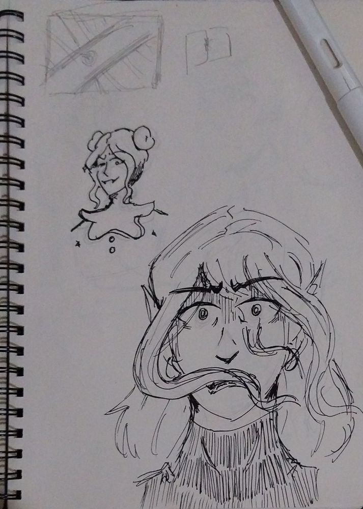 ink drawing of ocs