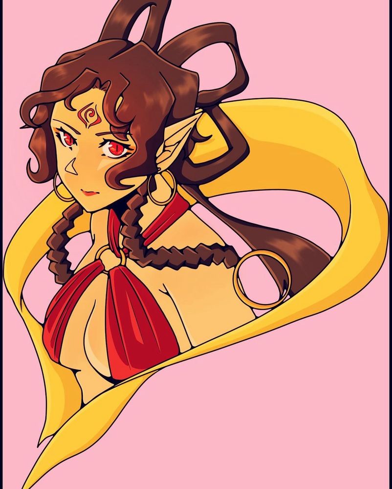 Digital art of Sha Hualing from the Danmei novel Scum Villain Self Saving System, full color