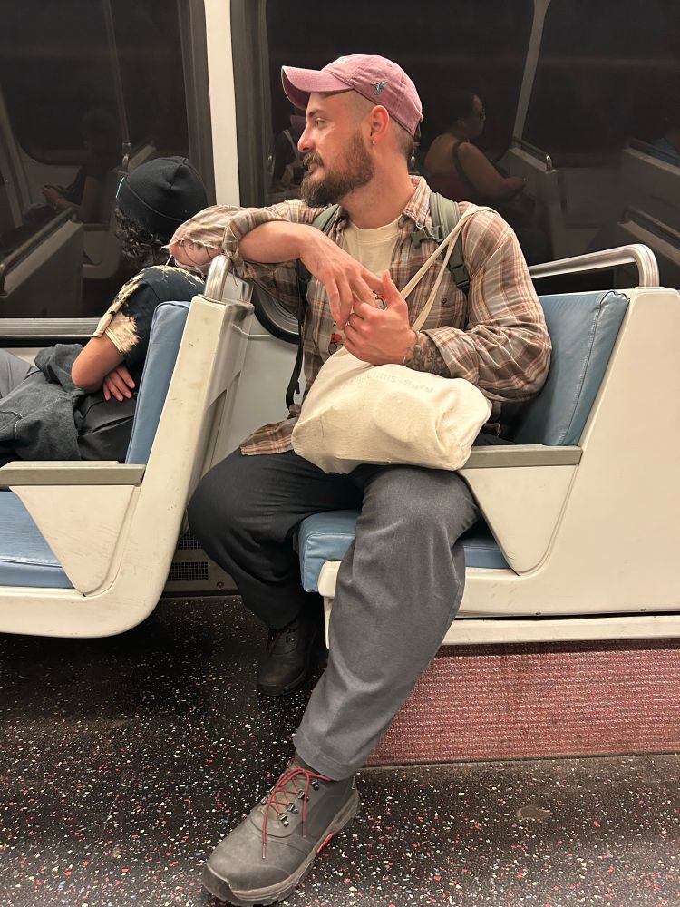 Man on a train 