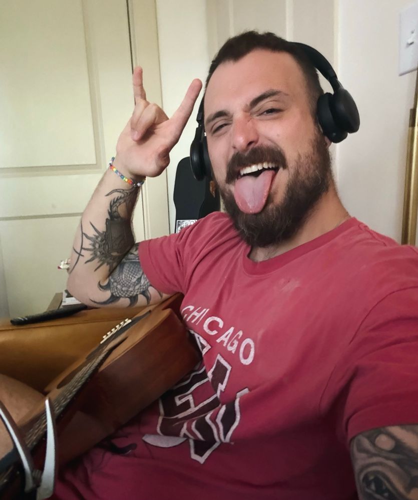 White man with a guitar, classic 