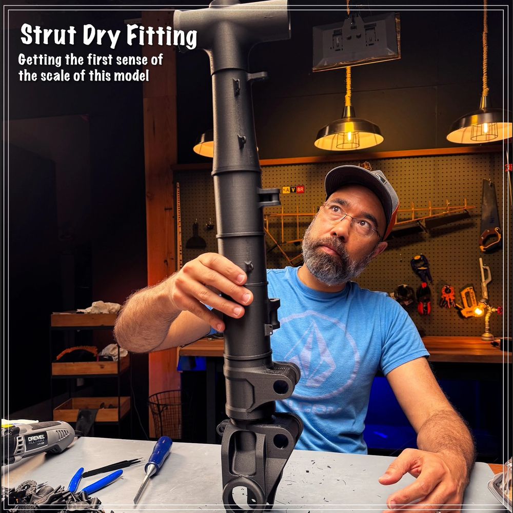 Dry fitting 3D printed landing gear strut