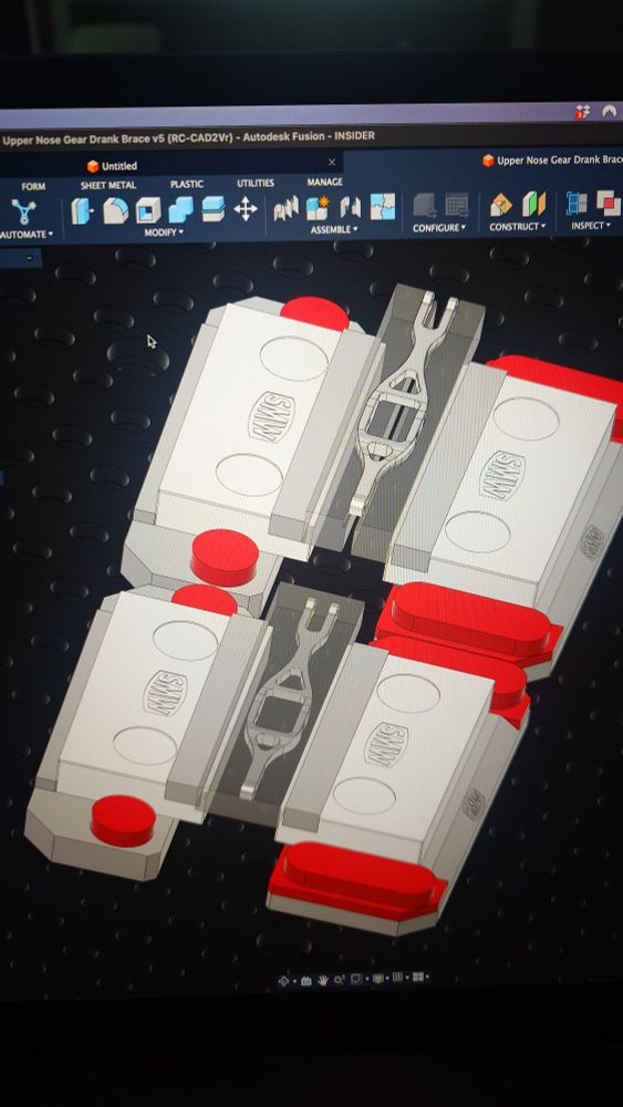 CAM set up in Fusion 360 for RC Nose Gear drag brace