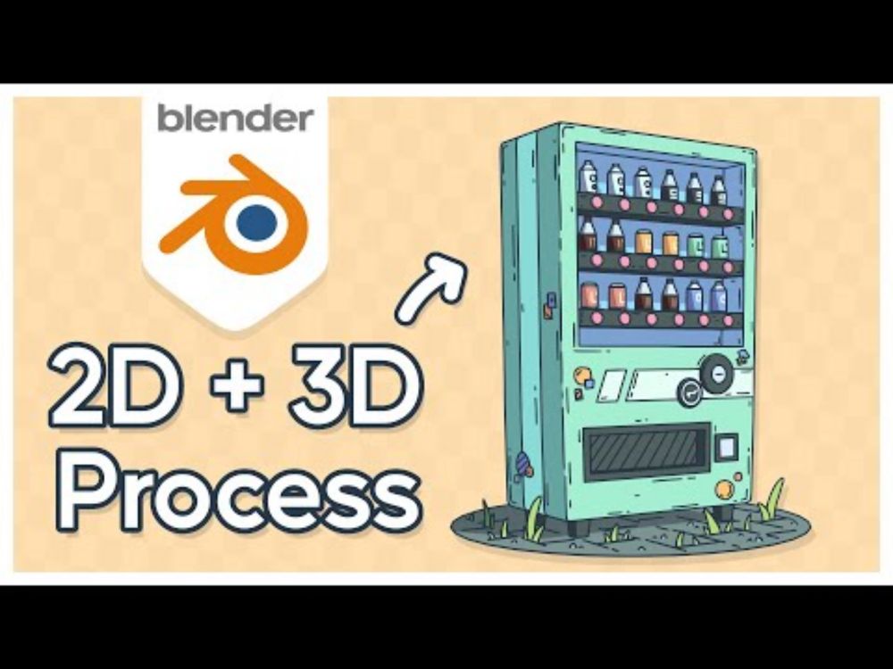 My Blender 2D/3D Process with Grease Pencil