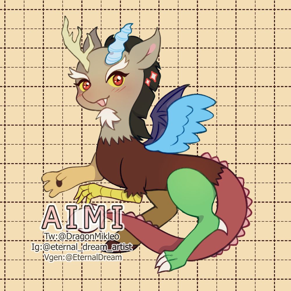 Drawing of Discord, a reformed antagonist, from the show My Little Pony Friendship is Magic