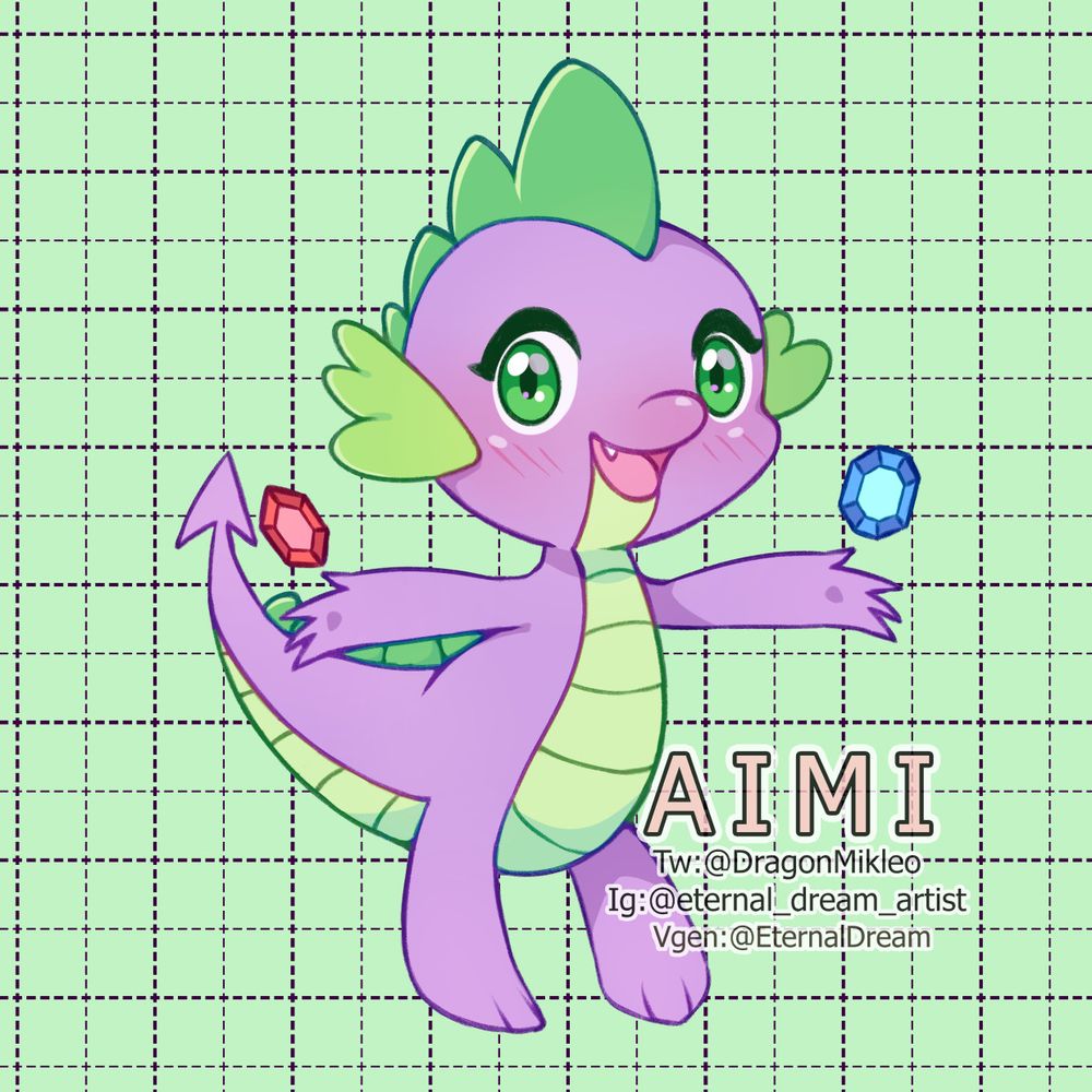 Drawing of Spike the dragon, from the show My Little Pony Friendship is Magic