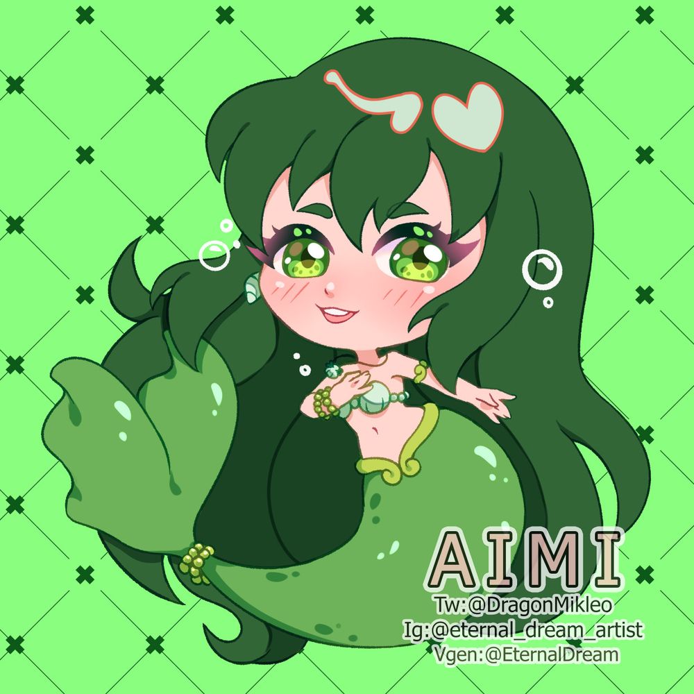 Mermaid Melody Pichi Pichi Pitch chibi Rina, Mermaid Princess of the North Atlantic Ocean.