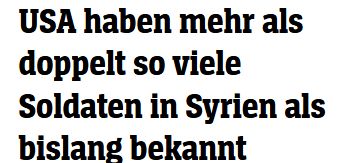 USA haben mehr als doppelt so viele Soldaten in Syrien als bislang bekannt