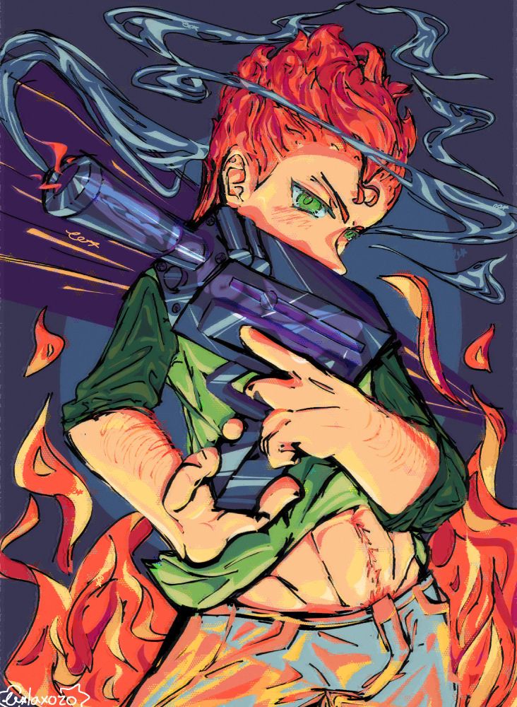 Pico from picos school, both this and the last are my most recent full pieces + a rendering style test 