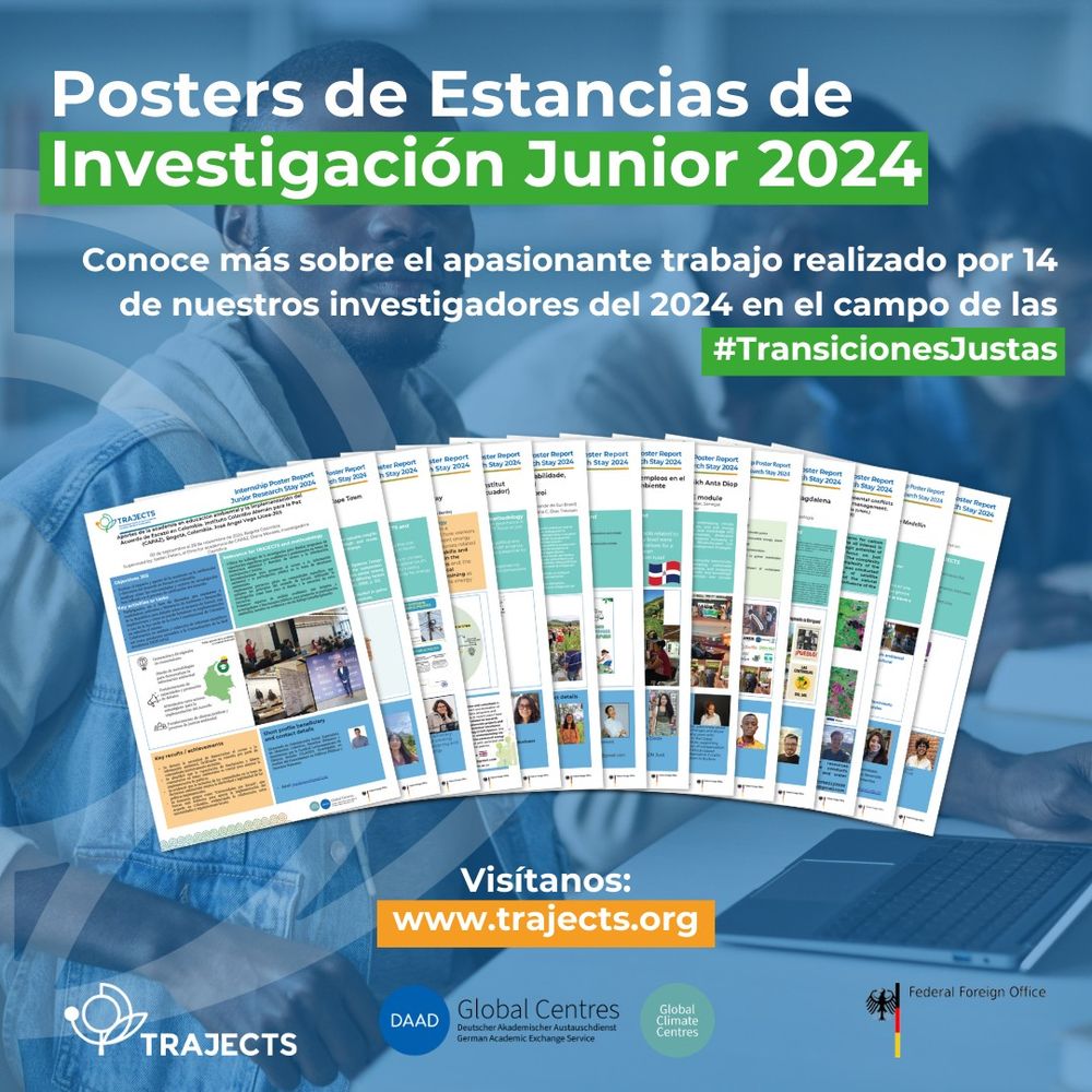 🎉 Una vez más, en #TRAJECTS estamos encantados de presentar los Posters Resumen de las Estancias de Investigación Junior 2024 🎓🖼️

🔍 En ellos encontrarás una selección representativa de proyectos desarrollados por nuestros becarios en sus Instituciones de Acogida—con objetivos 🎯, metodología 🔬 y resultados clave 📈, además de propuestas de trabajo futuro 🚀 y aplicaciones prácticas 🌐.

👏 Estas aportaciones reflejan el esfuerzo y la creatividad de jóvenes investigadores que, con rigor y pasión, han enriquecido nuestra comunidad científica 👩‍💻👨‍💻

🔗 Los posters están disponibles en formato digital. Sigue el link para aprender más 👇
https://trajects.org/es/resource-library/item/177

#JRS2024 #Investigación #TransicionJusta