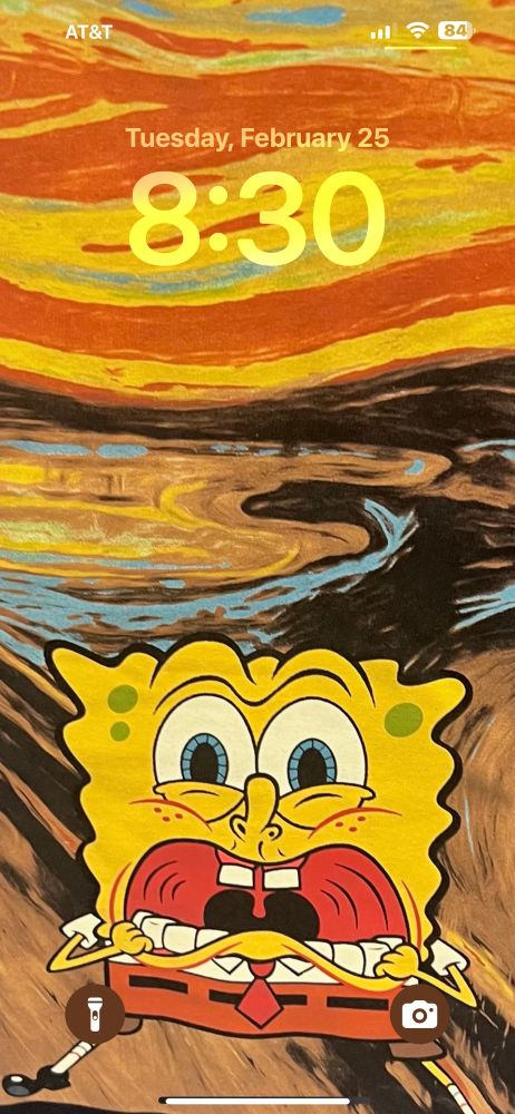 SpongeBob in the painting ‘the scream.’