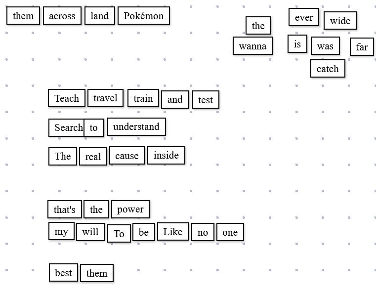 Teach, travel, train, and test.
Search to understand
the real cause inside.

That's the power.
My will to be like no one.

Best them.