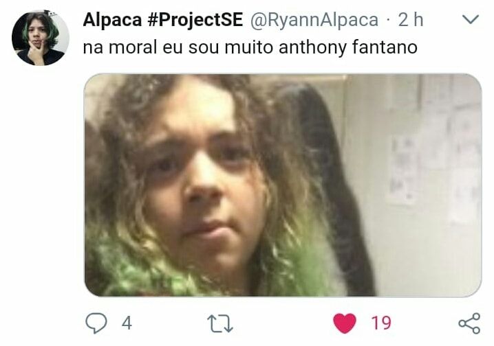 Alpaca #ProjectSE @RyannAlpaca 2h
na moral eu sou muito anthony fantano
(foto do rosto dele - cortando a "red flannel" na imagem original)