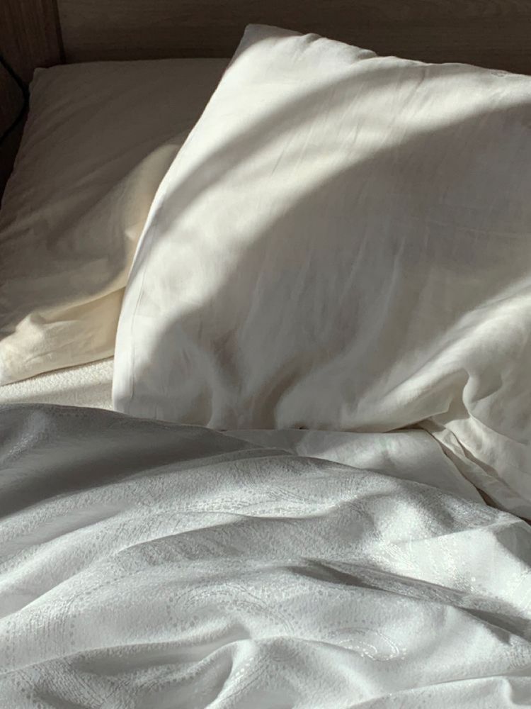 White sheets and pillowcase