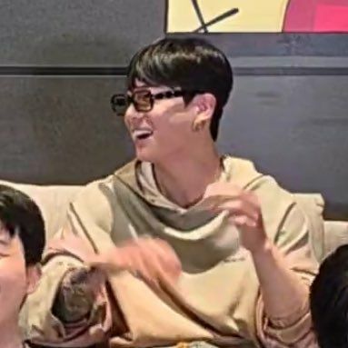 Screengrab of Jungkook from BTS ot7 Live July 1, 2025. 