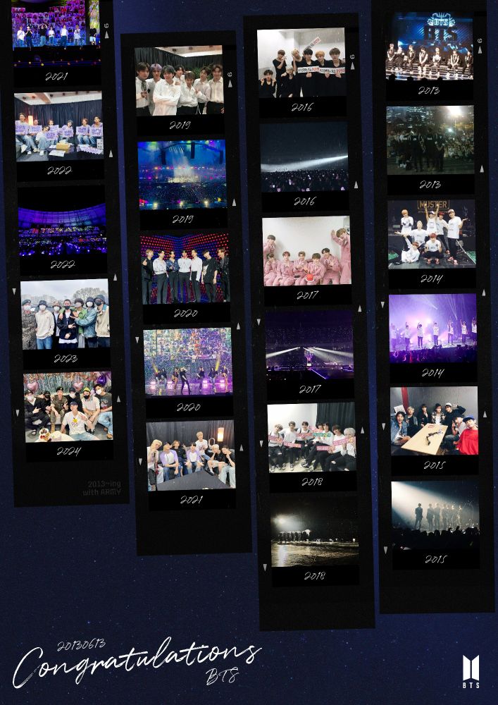 BTS FESTS Famiy Photos from 2013-2024: 20130613 Congratulations BTS