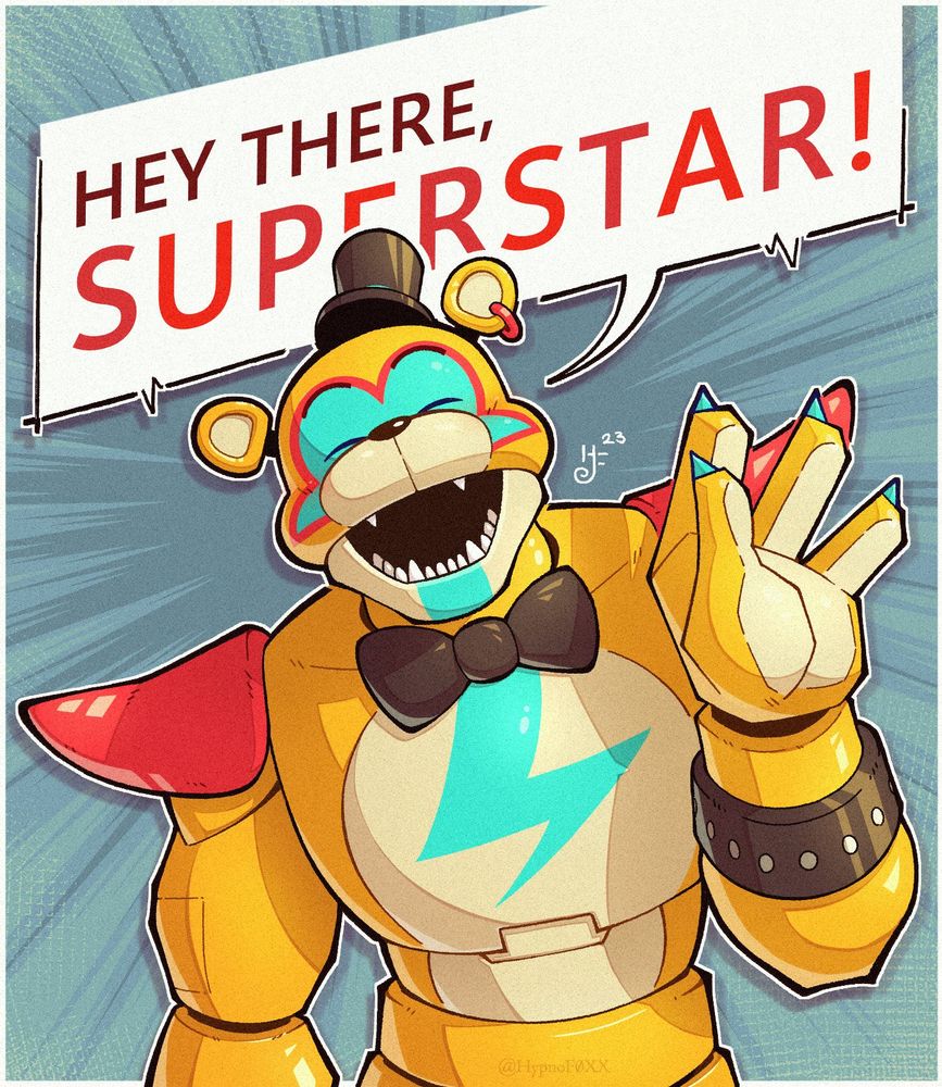 Glamrock Freddy; Fnaf digital fanart