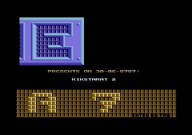 Screenshot of "Kikstart II - The Construction Set" - Crack: Hotline - Published by Mr. Chip Software on Commodore 64 (1987)