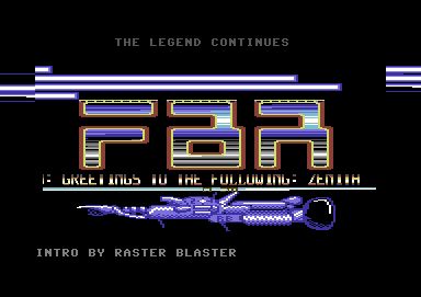 Screenshot of "1943 - The Battle of Midway - Demo" - Crack: FBR + Zenith - Published by Capcom on Commodore 64 (1988)