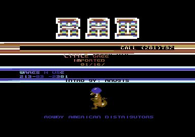 Screenshot of "Little Green Man" - Crack: Fusion + RAD - Published by Bug Byte on Commodore 64 (1987)