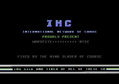 Screenshot of "Warspite" - Crack: Fusion + INC - Published by Phil!88 on Commodore 64 (19xx)