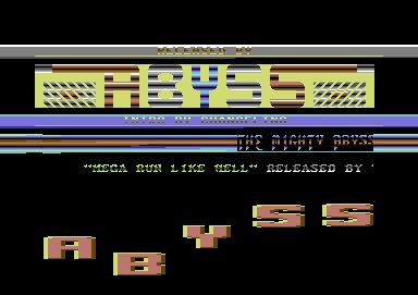 Screenshot of "Run Like Hell" - Crack: Abyss - Published by Eurosoft on Commodore 64 (1987)