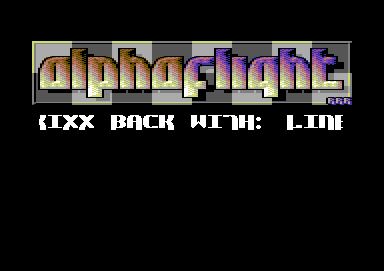 Screenshot of "Linear - A Game of Lines" - Crack: Alphaflight - Published by Paul Cardno on Commodore 64 (1995)