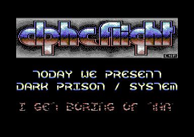 Screenshot of "Escape from the Dark Prison" - Crack: Alphaflight - Published by Systems Editoriale s.r.l. on Commodore 64 (1990)