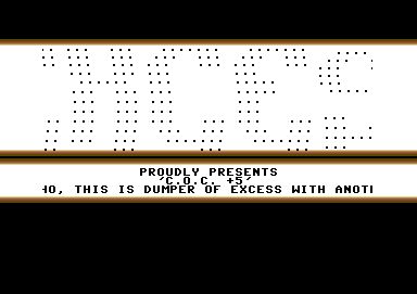 Screenshot of "COC - Construction of Confusion" - Crack: Excess - Trainer: +5 - Published by Eaglewing Software on Commodore 64 (1992)