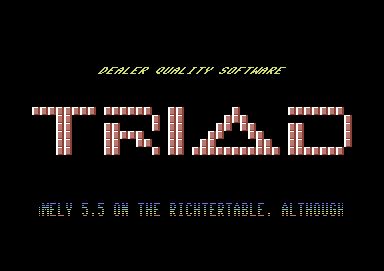 Screenshot of "Murray Mouse Super-Cop" - Crack: Triad - Published by Code Masters on Commodore 64 (1992)