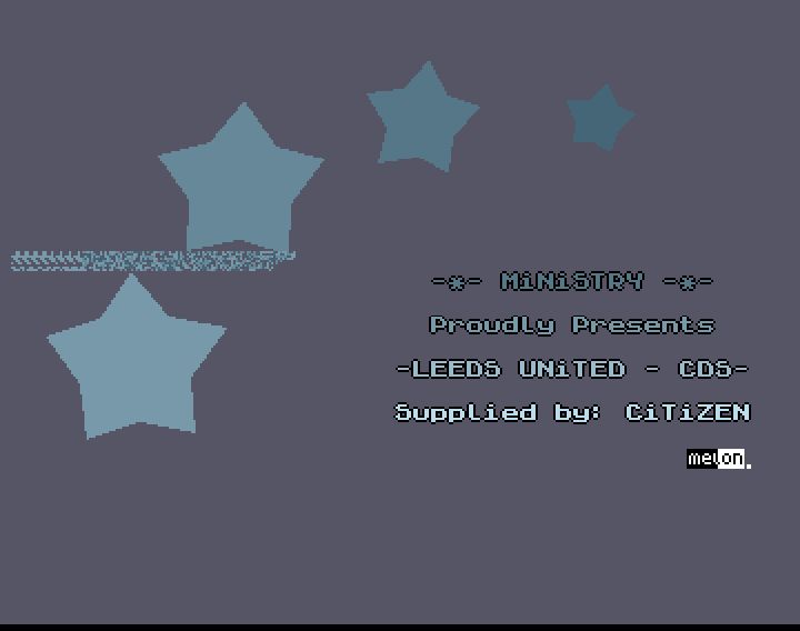 Screenshot of "Leeds United" - Crack: Ministry - Published by CDS on Commodore Amiga (1992)