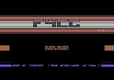 Screenshot of "Overlander" - Crack: Fantastic Four Cracking Group (F4CG) - Published by Elite on Commodore 64 (1988)