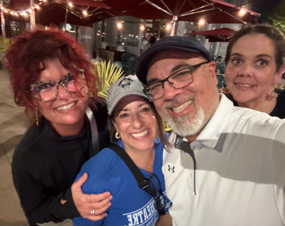 Kelli Suding, Mia Ladauto, Luis Perez, Michelle Soriano smiling 