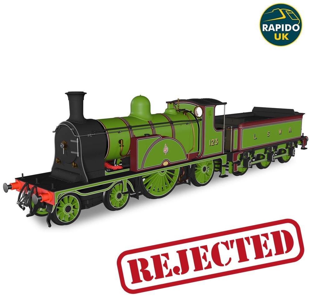 a render of caledonian railway number 123 in LSWR livery
