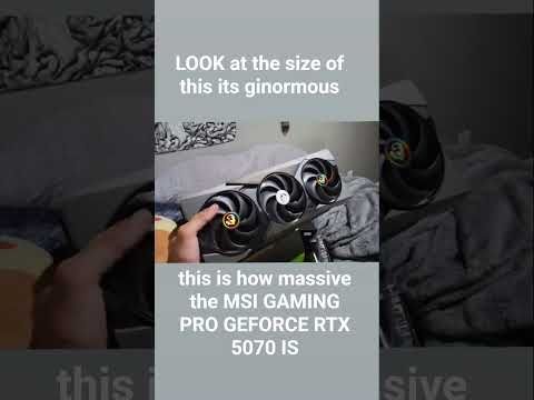 LOOK AT THE SIZE OF THIS ITS GINORMOUS msi gaming pro GeForce RTX 5070 #msi #rtx5070 #gpu #nvidia