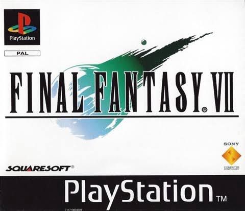 An image of the PAL Region Boxart for Final Fantasy VII for PlayStation. My favourite game. 