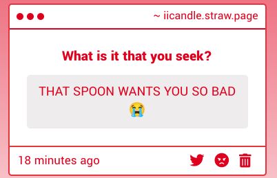Strawpage submission: THAT SPOON WANTS YOU SO BAD 😭
