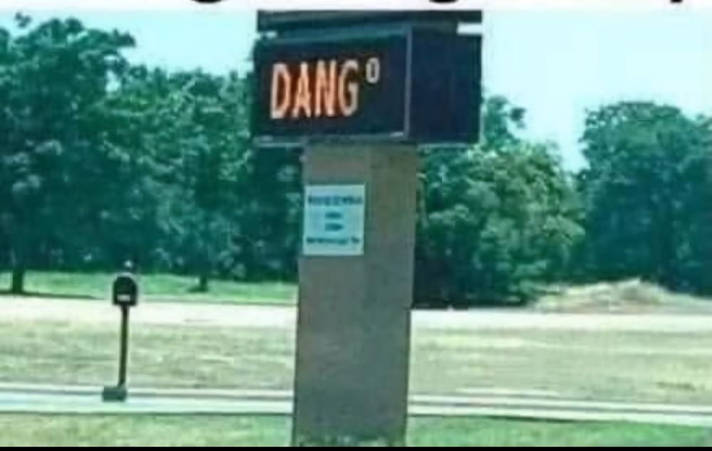 A marquee sign that reads: DANG°