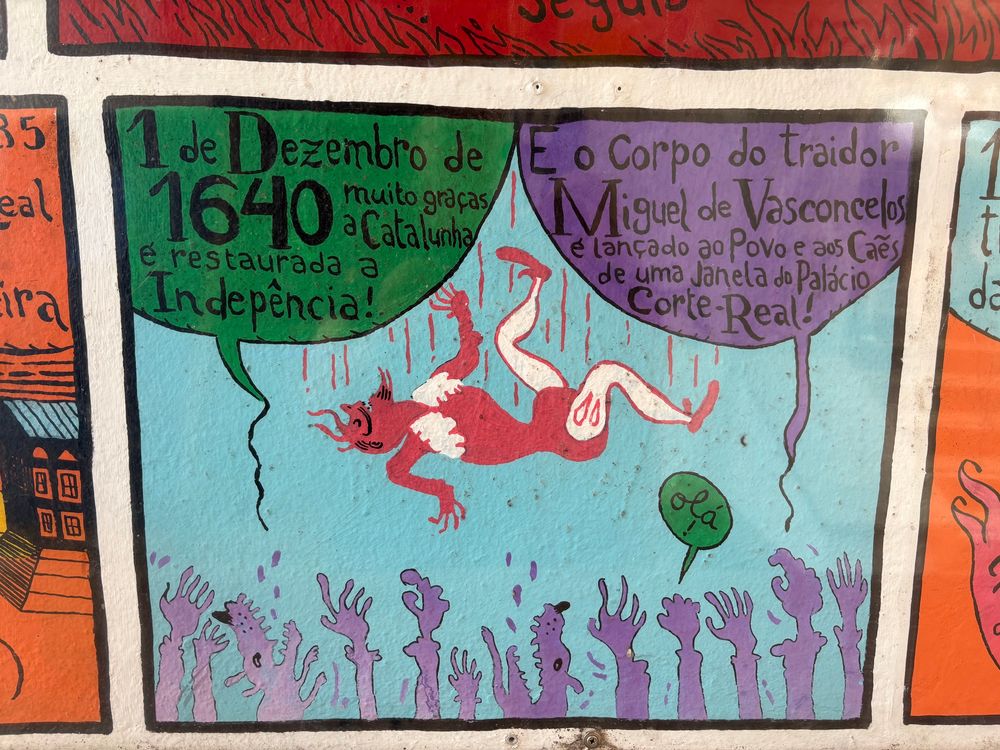 Closeup scene from the mural