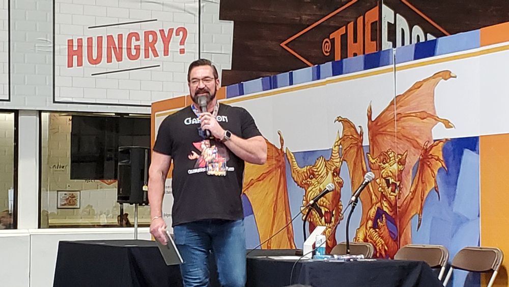 Luke Gygax was there as a guest speaker. Sadly he lost his brother Ernie this year. Interesting to listen to.