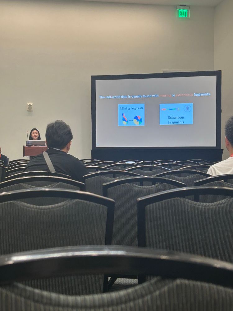 A slide stating “The real-world data is usually found with missing or extraneous fragments” along with an example of each case. 