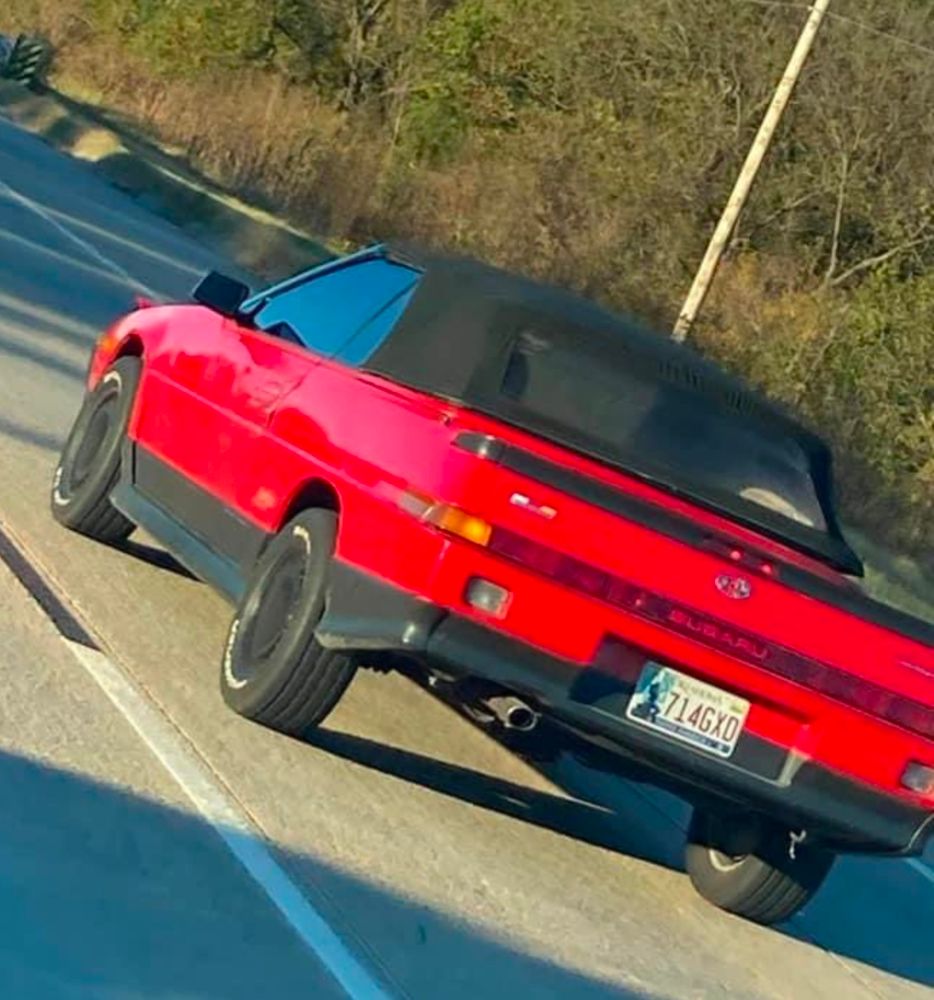 Subaru XT Convertible, likely by ASC. Probably a prototype that ended up sold/plated.