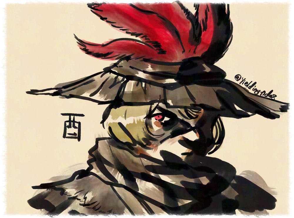 Ink sketch of Heishou Sinclair done in Rebelle 7 Pro.