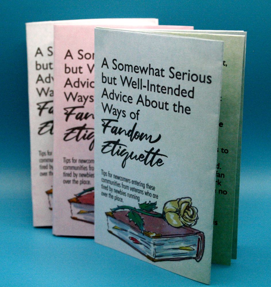 Cover View of "A Somewhat Serious but Well-Intended Advice About the Ways of Fandom Etiquette"