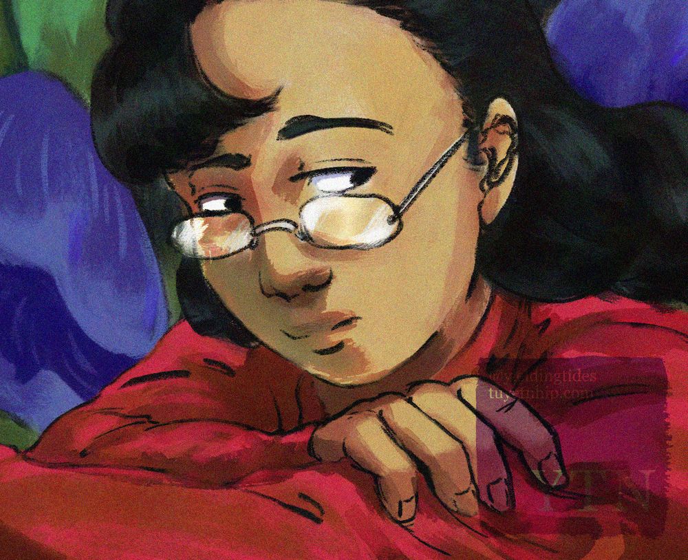Close up of her face.