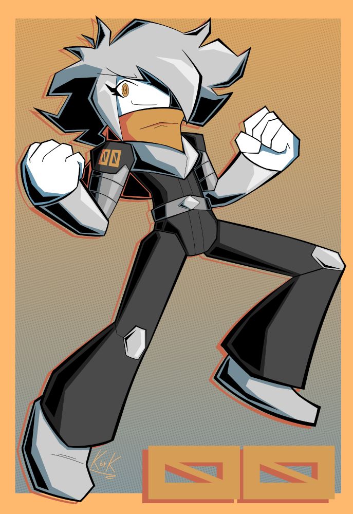 Digital illustration of MaxOKE's original character 00.