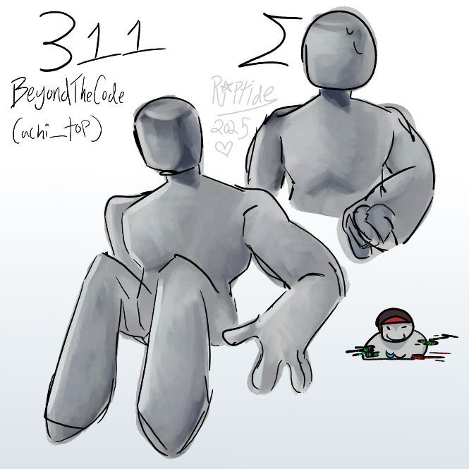 2 311 doodles and a tiny Achi goob in the corner next to him