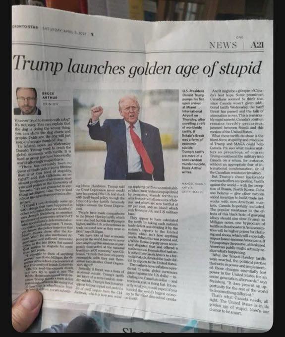 Trump launches golden age of stupid